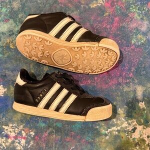 Adidas 7 Baby/ Toddler Black and Cream Samoa Sneakers
